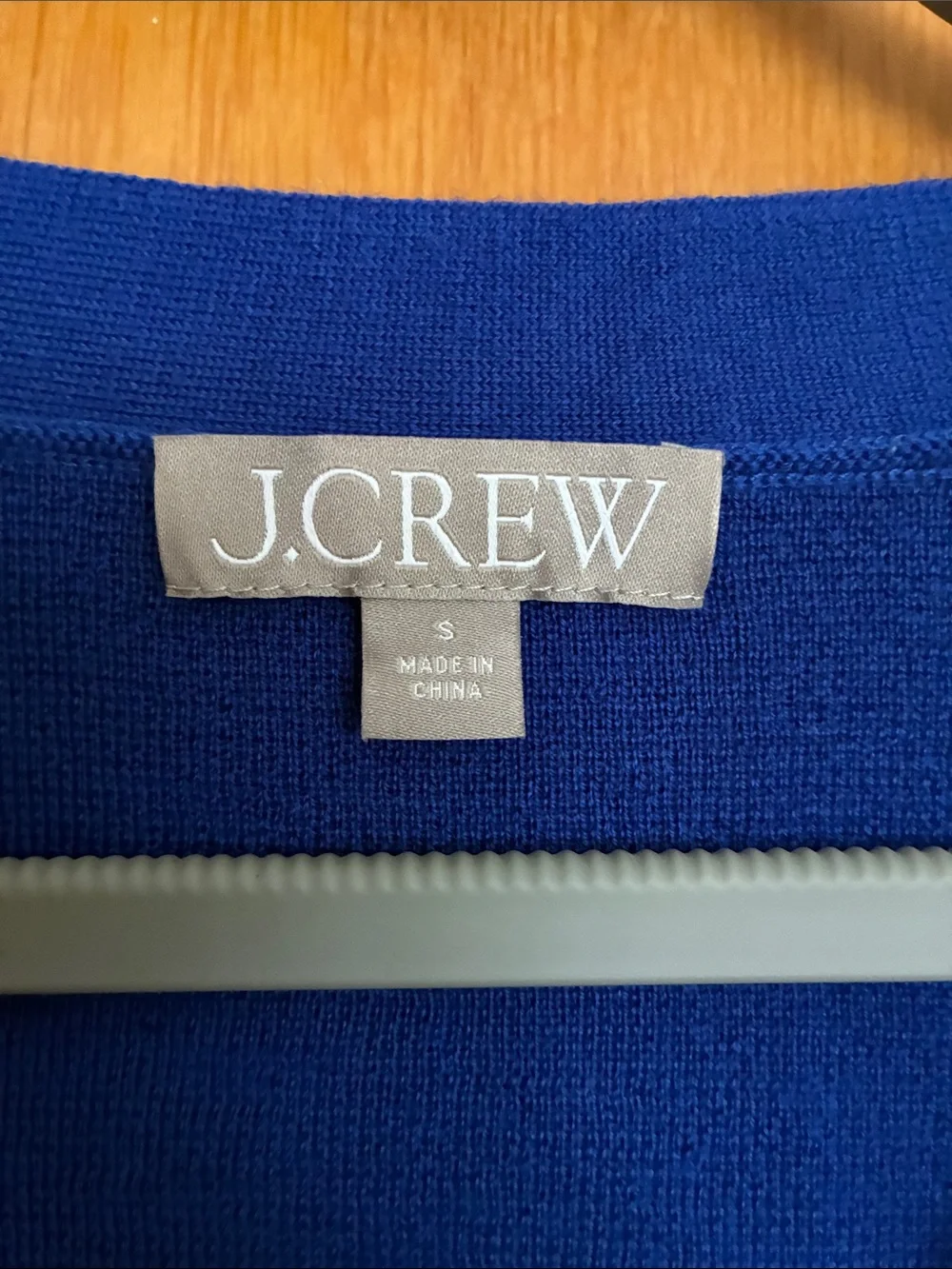 J.Crew marino wool relaxed blue Button-up Vest